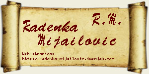 Radenka Mijailović vizit kartica